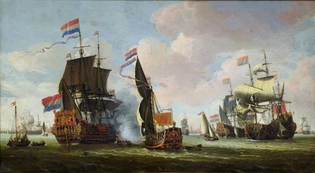 La llegada de Michiel Adriaanszoon de Ruyter (1607-76) a Ámsterdam